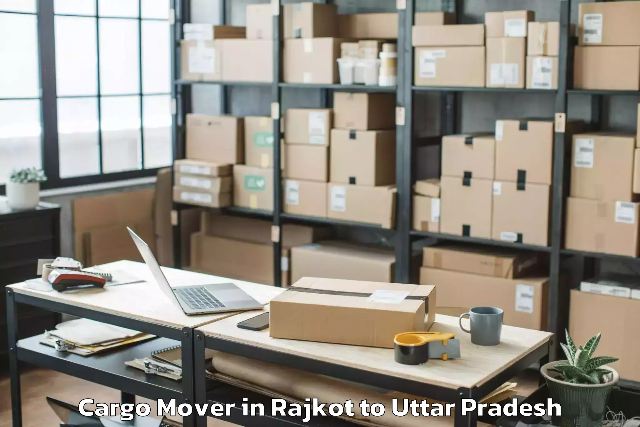 Leading Rajkot to Etmadpur Cargo Mover Provider